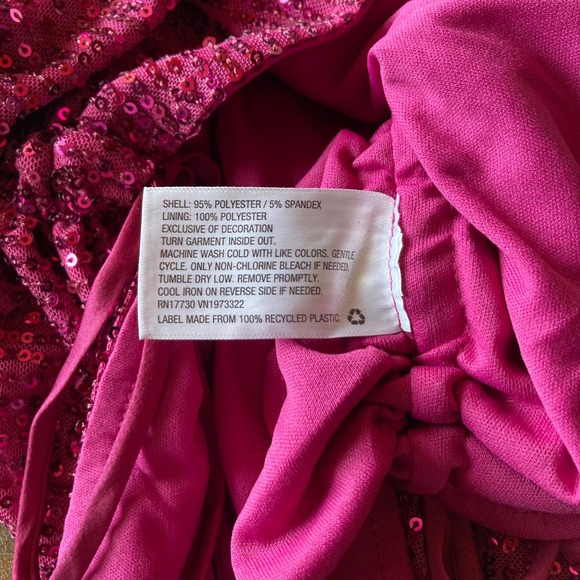 Wild Fable Purple Sequin Mini Dress Ruched Drawstring Sleeveless Party L - Picture 9 of 10